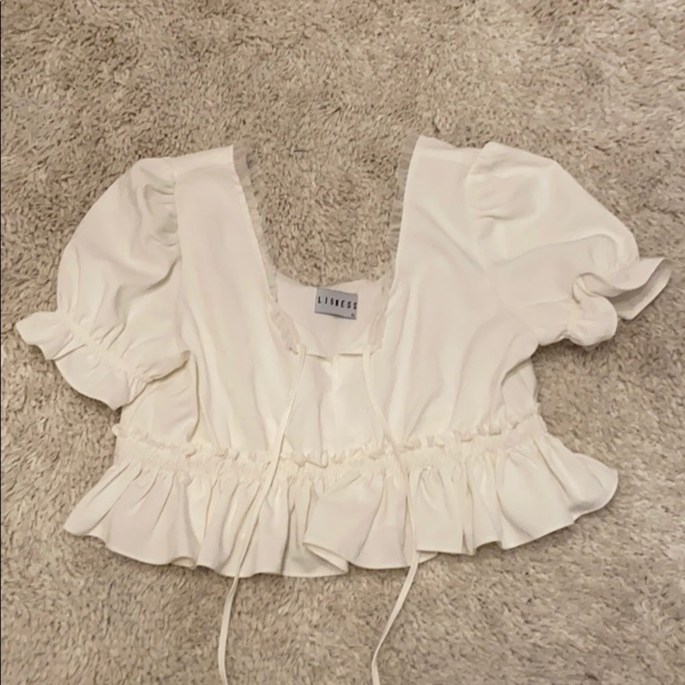 Princess polly sinched top-white
